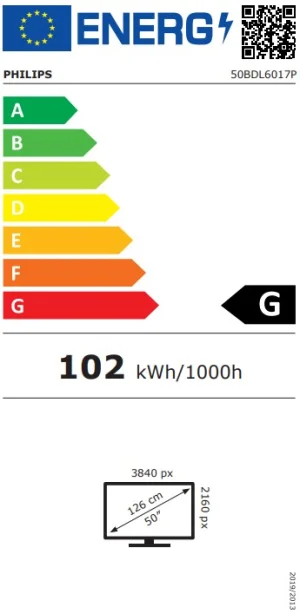 50" D-LED Philips 50BDL6017P-UHD,800cd,MP,24/7 - obrázek 2