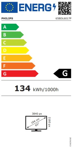 65" D-LED Philips 65BDL6017P-UHD,800cd,MP,24/7 - obrázek 2