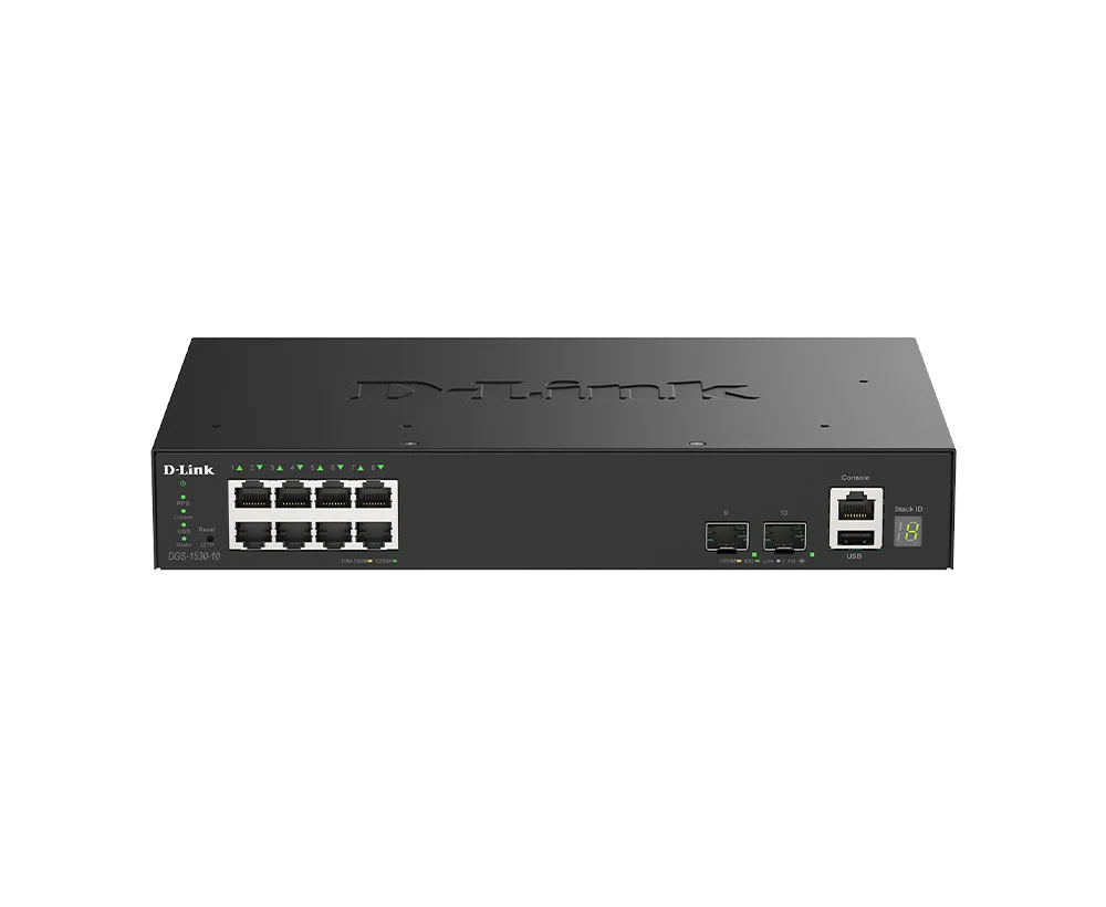 D-Link DGS-1530-10/E 8x GE + 2x 10G SFP+