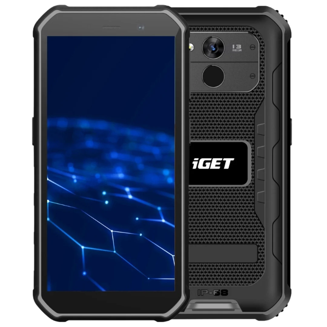 IGET T1 6+128GB Black odolný mobilní telefon Android