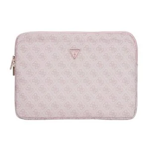 Guess PU 4G Triangle Logo Obal pro Notebook 14" Pink