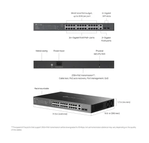 TP-Link ES228GMP 28x Gb manažovatelný switch Omada - obrázek 3