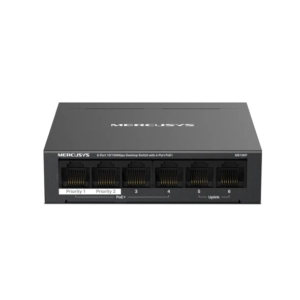 MERCUSYS MS106P 6portový switch 4xPoE+