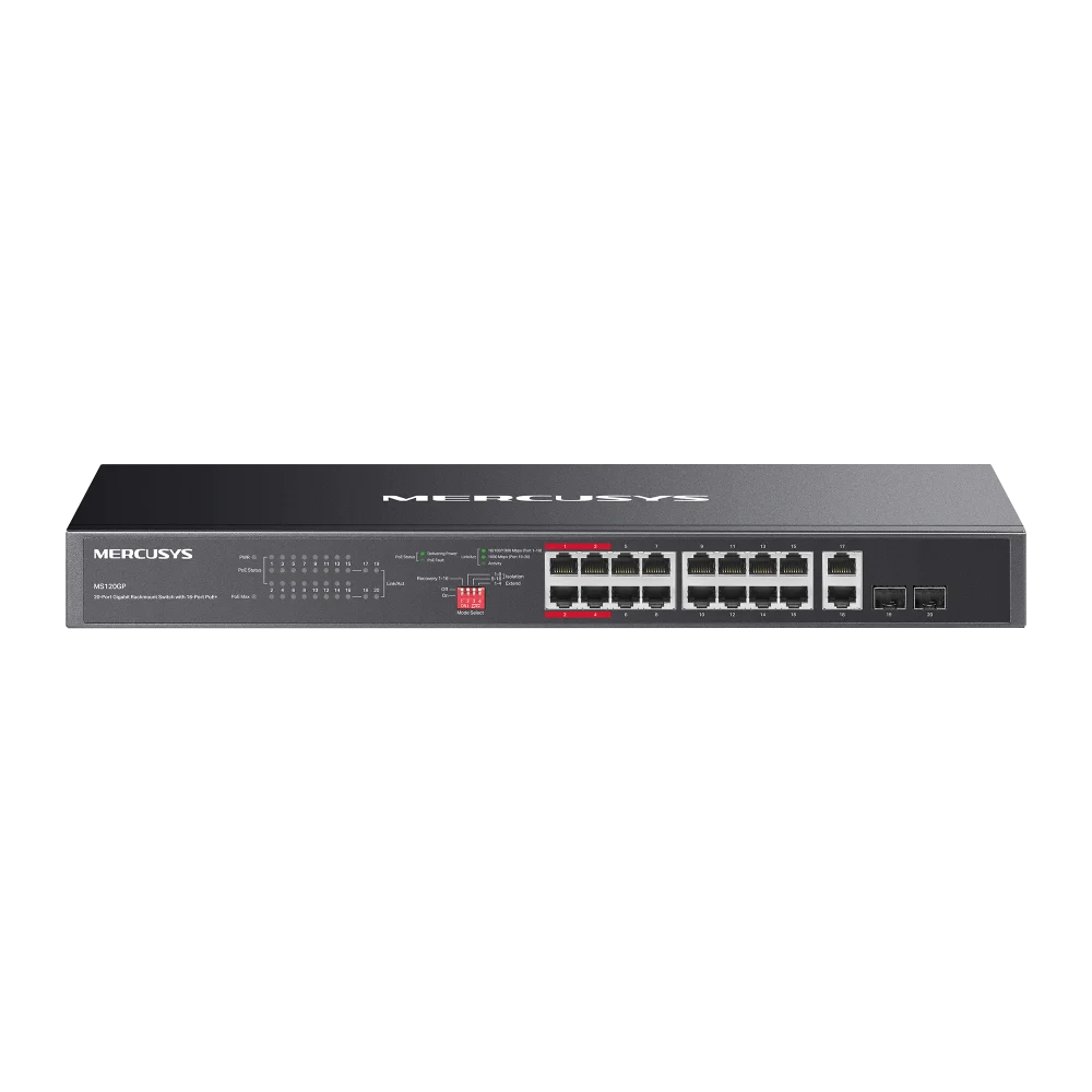 MERCUSYS MS120GP switch 20x Gb, 16x PoE+