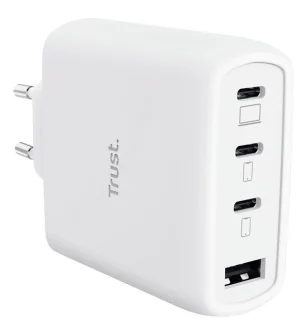 TRUST MAXO 65W 4P GAN nabíjecí adaptér bílý - obrázek 3