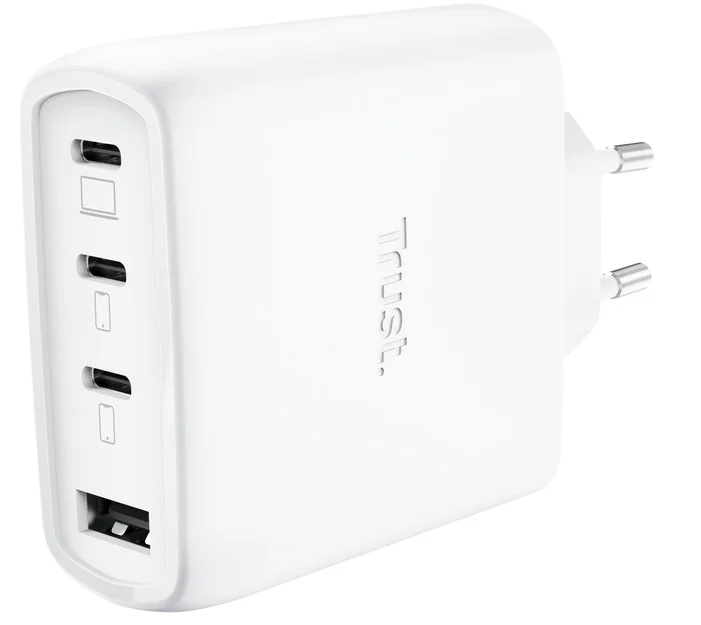 TRUST MAXO 65W 4P GAN nabíjecí adaptér bílý