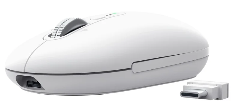 Trust Seron Slim/Kancelářská/Optická/3 200 DPI/USB+BT/Bílá