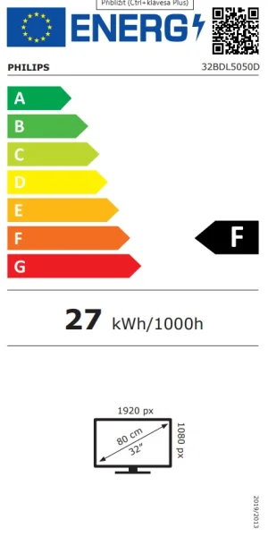 32" D-LED Philips 32BDL5050D-FHD,500cd,AN,24/7 - obrázek 2