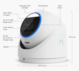 UniFi Protect G6 Pro Turret venkovní kamera bílá - obrázek 3