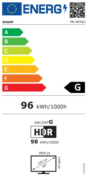 55" LED SHARP ME502,3840x2160,18/7, 450cd, A13 - obrázek 5