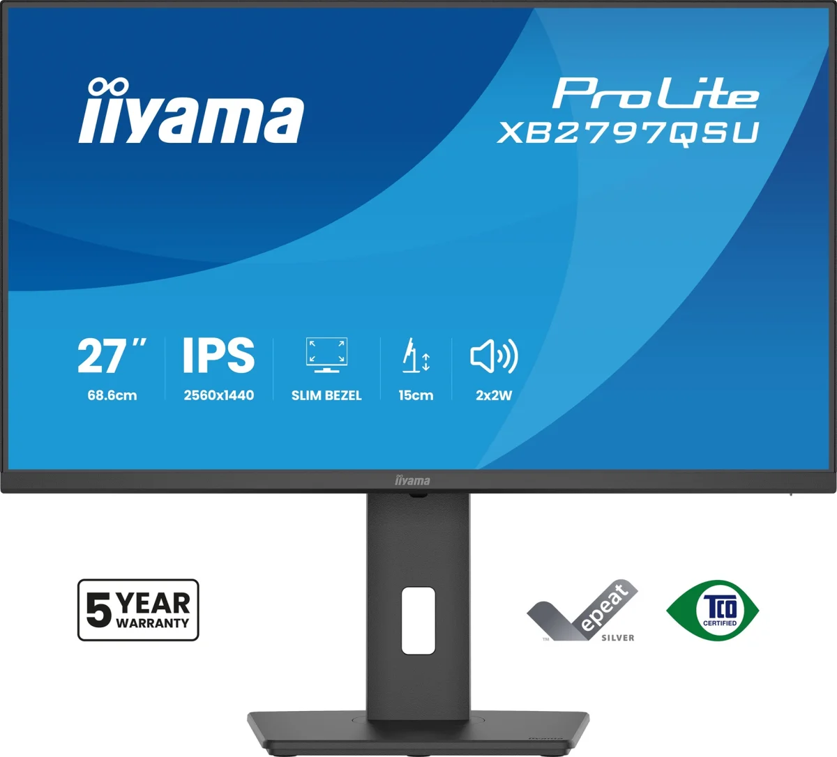 IIYAMA ProLite XB2797QSU-B1 27" IPS QHD 75Hz 1ms
