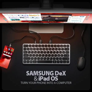 AXAGON HMC-KB-CS, USB 5Gbps hub s CZ/SK klávesnicí, HDMI 4K/60Hz, 3x USB-A, SD/mSD, audio, PD 100W - obrázek 13