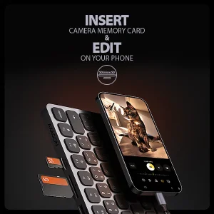 AXAGON HMC-KB-CS, USB 5Gbps hub s CZ/SK klávesnicí, HDMI 4K/60Hz, 3x USB-A, SD/mSD, audio, PD 100W - obrázek 7