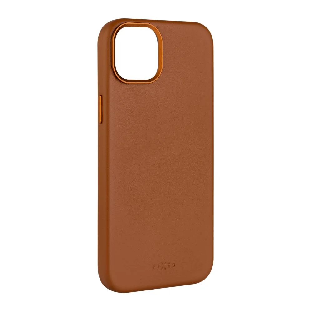 FIXED MagLeather kožený kryt iPhone 15+ hnědý