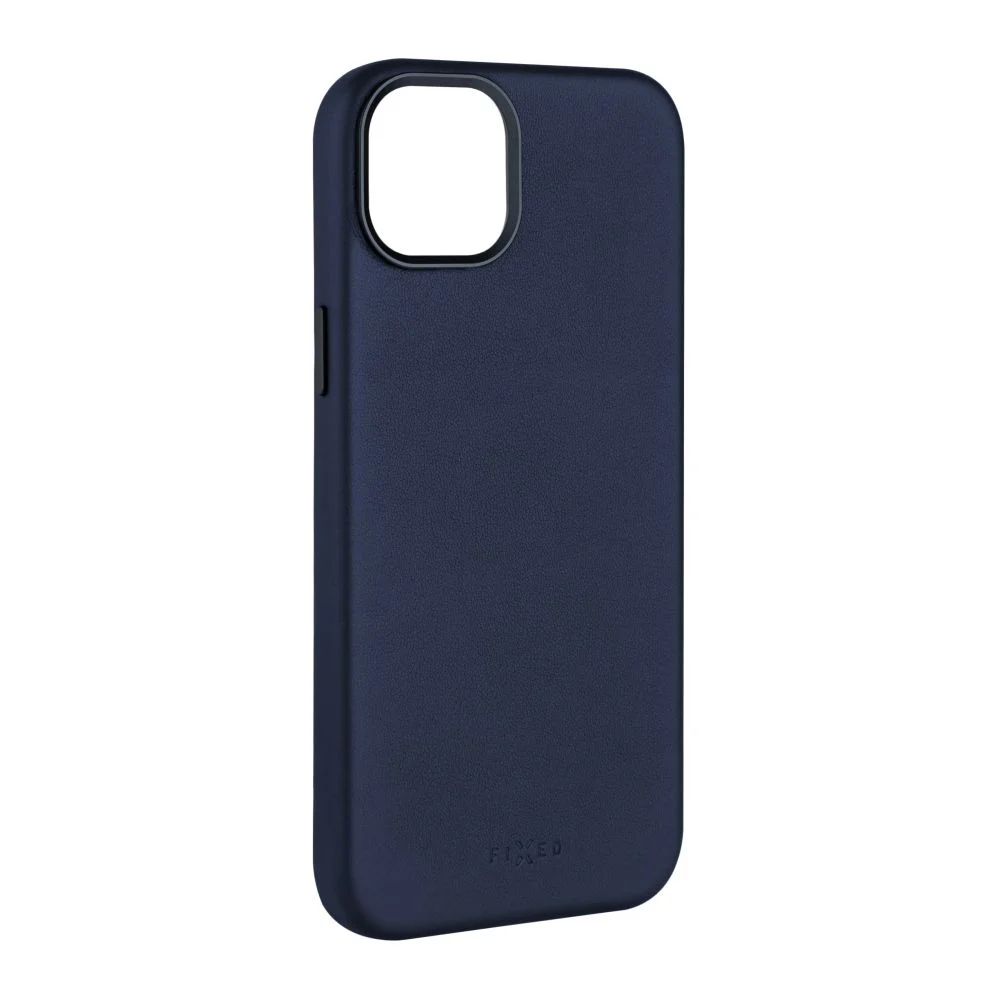 FIXED MagLeather kožený kryt iPhone 15, modrý