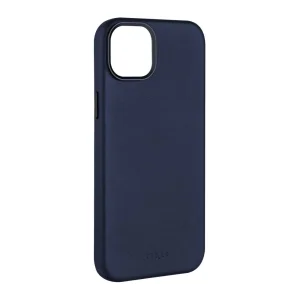FIXED MagLeather kožený kryt iPhone 15, modrý