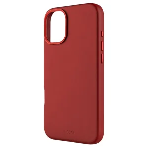 FIXED MagLeather kožený kryt iPhone 16+ červený
