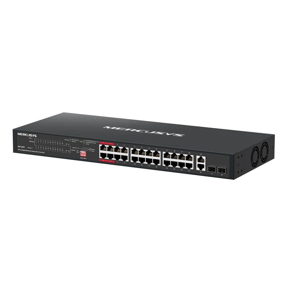 MERCUSYS MS128GP 28x Gb switch 24x PoE+