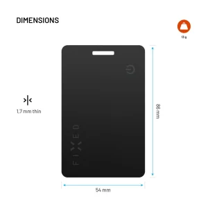 Smart tracker FIXED Tag Card 2,Find My, černý - obrázek 2