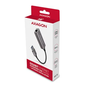 AXAGON ADE-TR, USB-A 3.2 Gen 1 - Gigabit Ethernet síťová karta, auto instal, titanově šedá - obrázek 2