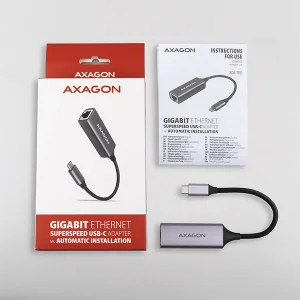 AXAGON ADE-TRC, USB-C 3.2 Gen 1 - Gigabit Ethernet síťová karta, auto instal, titanově šedá - obrázek 3