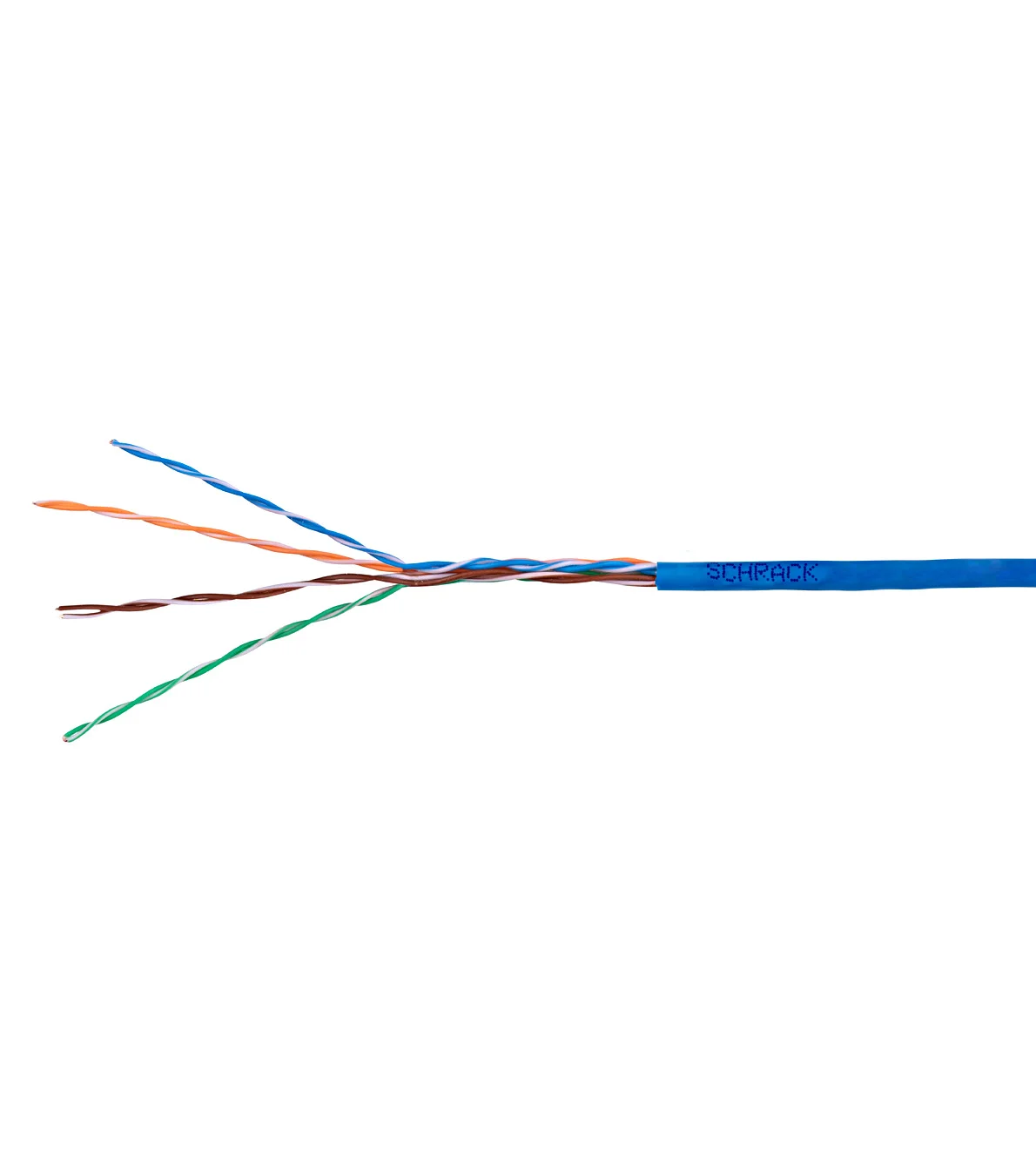 Kabel U/UTP Cat5e AWG24 PVC Eca modrý 305m