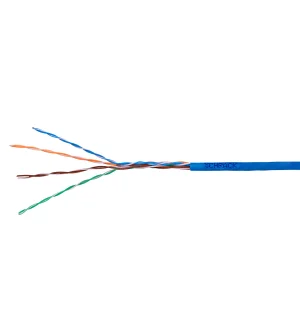 Kabel U/UTP Cat5e AWG24 PVC Eca modrý 305m