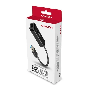 AXAGON ADE-SR, USB-A 3.2 Gen 1 - Gigabit Ethernet síťová karta, auto instal, černá - obrázek 3