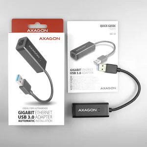 AXAGON ADE-SR, USB-A 3.2 Gen 1 - Gigabit Ethernet síťová karta, auto instal, černá - obrázek 9