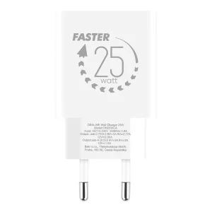 OBAL:ME Cestovní Nabíječka USB-A + USB-C 25W White - obrázek 2