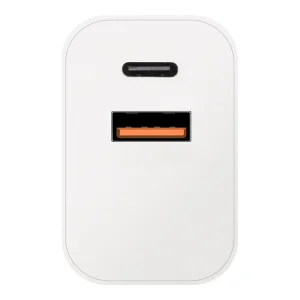 OBAL:ME Cestovní Nabíječka USB-A + USB-C 20W + 2x kabel 1m White - obrázek 2