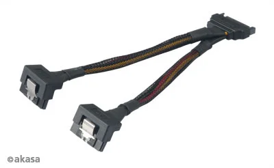 SATA napájecí rozdvojka Sata(M) na 2xSata(F) 15 cm