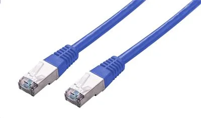 Kabel C-TECH patchcord Cat5e, FTP, modrý, 2m