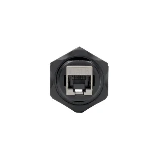 Spojka, připojení Ethernet zařízení v průmyslu, IP68, montáž do panelu, Cat5/Cat6 Samice/Samice