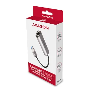 AXAGON ADE-25R USB-A 3.2 Gen 1 - 2.5 Gigabit Ethernet síťová karta, Realtek 8156, auto install, šedá - obrázek 7