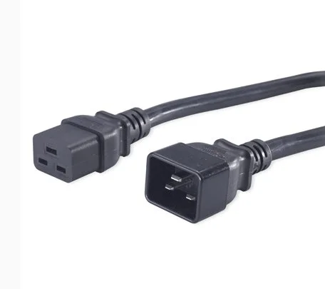 PremiumCord Kabel síťový prodlužovací  230V 16A 1,5m, konektory IEC 320 C19 - IEC 320 C20