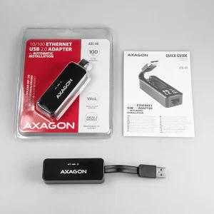 AXAGON ADE-XR, USB 2.0 - Fast Ethernet síťová karta, auto instal, černá - obrázek 5