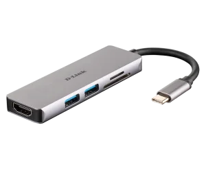 D-Link 5-in-1 USB-C Hub with HDMI and SD/microSD Card Reader