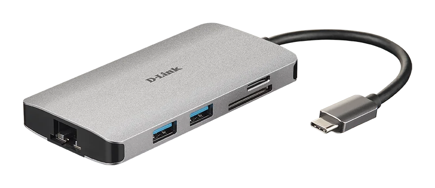 D-Link 8-in-1 USB-C Hub with HDMI/Ethernet/Card Reader/Power Delivery