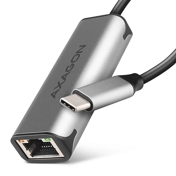 AXAGON ADE-25RC USB-C 3.2 Gen 1 - 2.5 Gigabit Ethernet síťová karta, Realtek 8156, auto install,šedá