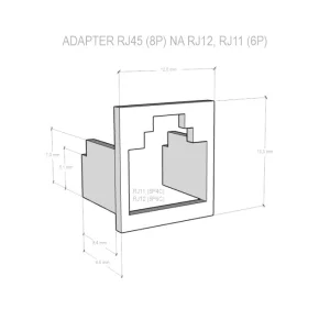 DATACOM Adaptér RJ45 na RJ12 (RJ11) bílá 20ks - obrázek 2