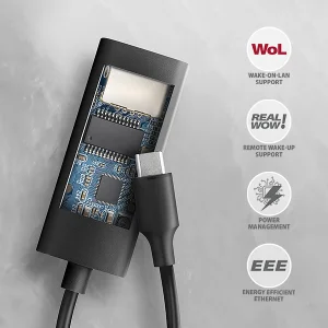 AXAGON ADE-ARC, USB-C 3.2 Gen 1 - Gigabit Ethernet síťová karta, Realtek 8153, auto instal - obrázek 2