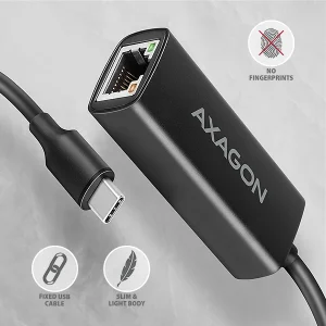 AXAGON ADE-ARC, USB-C 3.2 Gen 1 - Gigabit Ethernet síťová karta, Realtek 8153, auto instal - obrázek 5