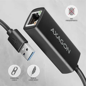 AXAGON ADE-AR, USB-A 3.2 Gen 1 - Gigabit Ethernet síťová karta, Realtek 8153, auto instal - obrázek 4