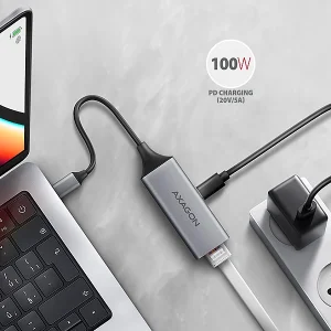 AXAGON ADE-TXPD, USB-C 3.2 Gen 1 - Gigabit Ethernet síťová karta, Asix AX88179, PD 100W, auto instal - obrázek 7