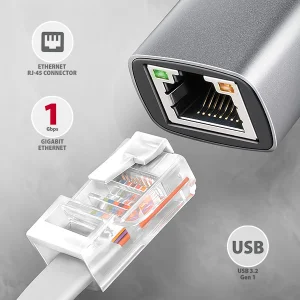 AXAGON ADE-TXPD, USB-C 3.2 Gen 1 - Gigabit Ethernet síťová karta, Asix AX88179, PD 100W, auto instal - obrázek 8