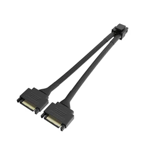 AKASA - Dual SATA na 8-Pin CPU Power Adapter Cable - obrázek 2