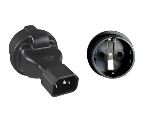 PremiumCord Adaptér IEC C14 M - SCHUKO CEE 7/3 F