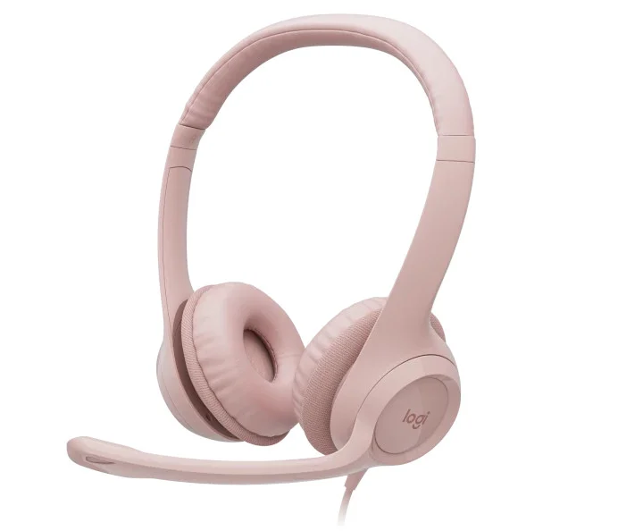 Náhl. sada Logitech Stereo USB Headset H390,růžová