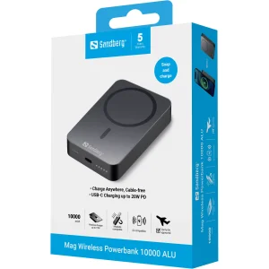 Sandberg Mag Wireless Powerbank 10000 mAh ALU, černá - obrázek 11
